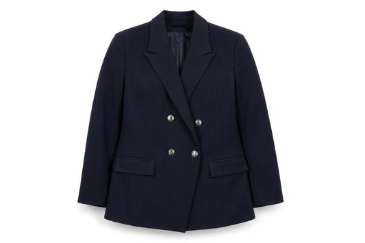 Boohoo Womens Blue Jacket Blazer Size 12 Button