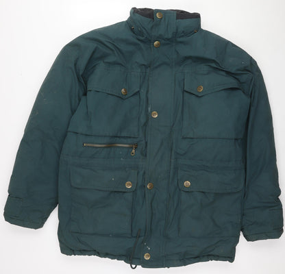 Additional front view of C&A men’s green jacket, size M, zip