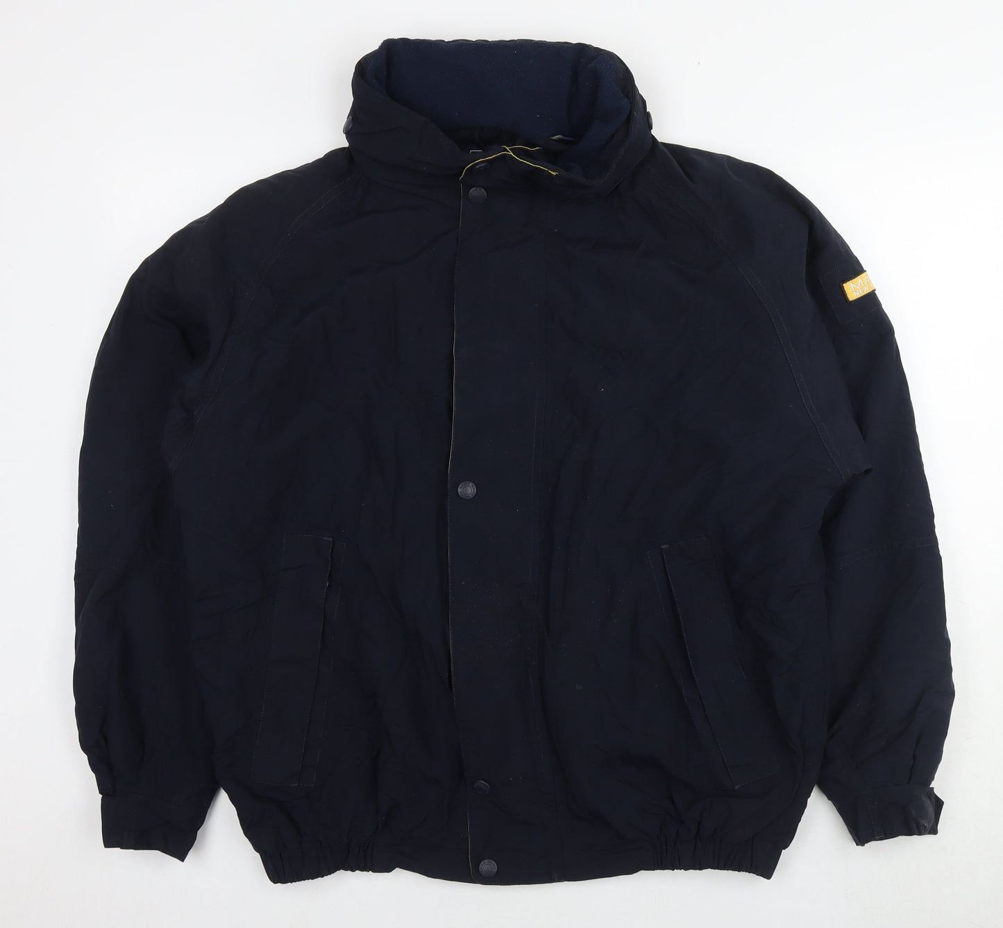 Maine Mens Blue Bomber Jacket Jacket Size M Zip