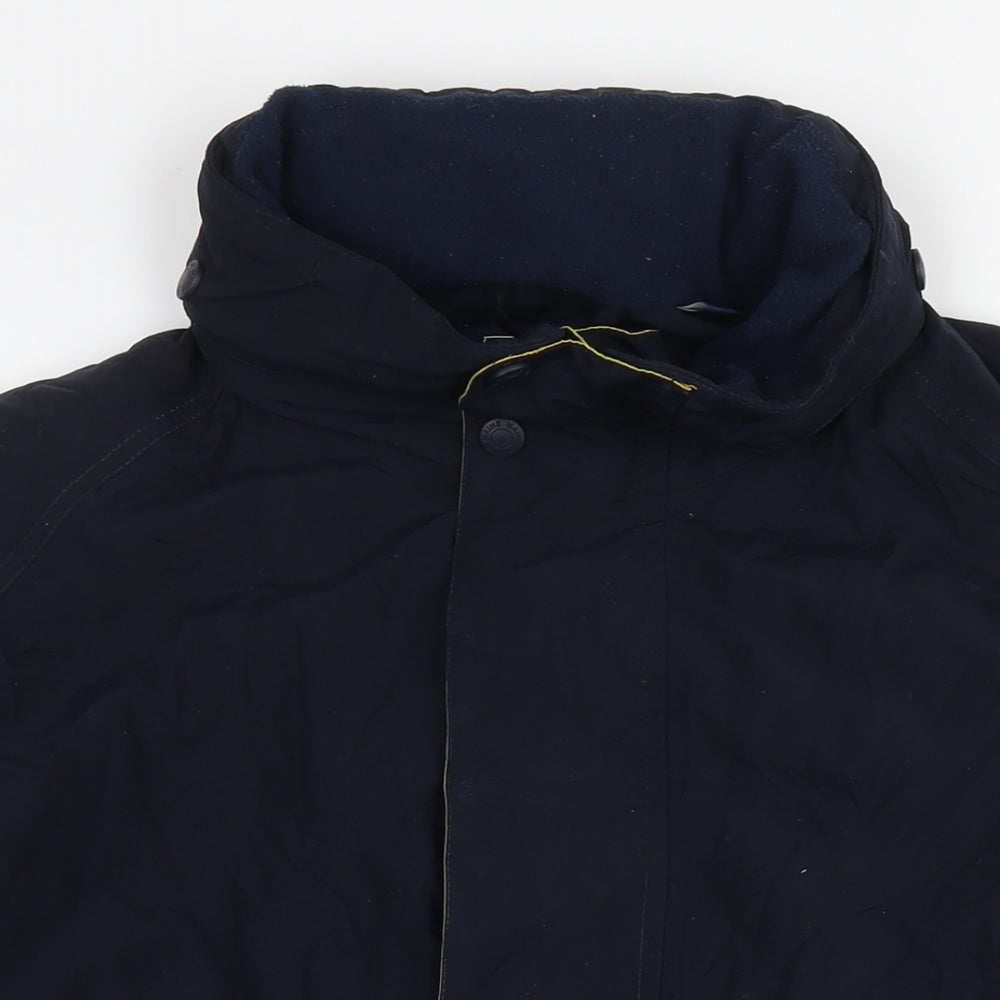 Maine Mens Blue Bomber Jacket Jacket Size M Zip