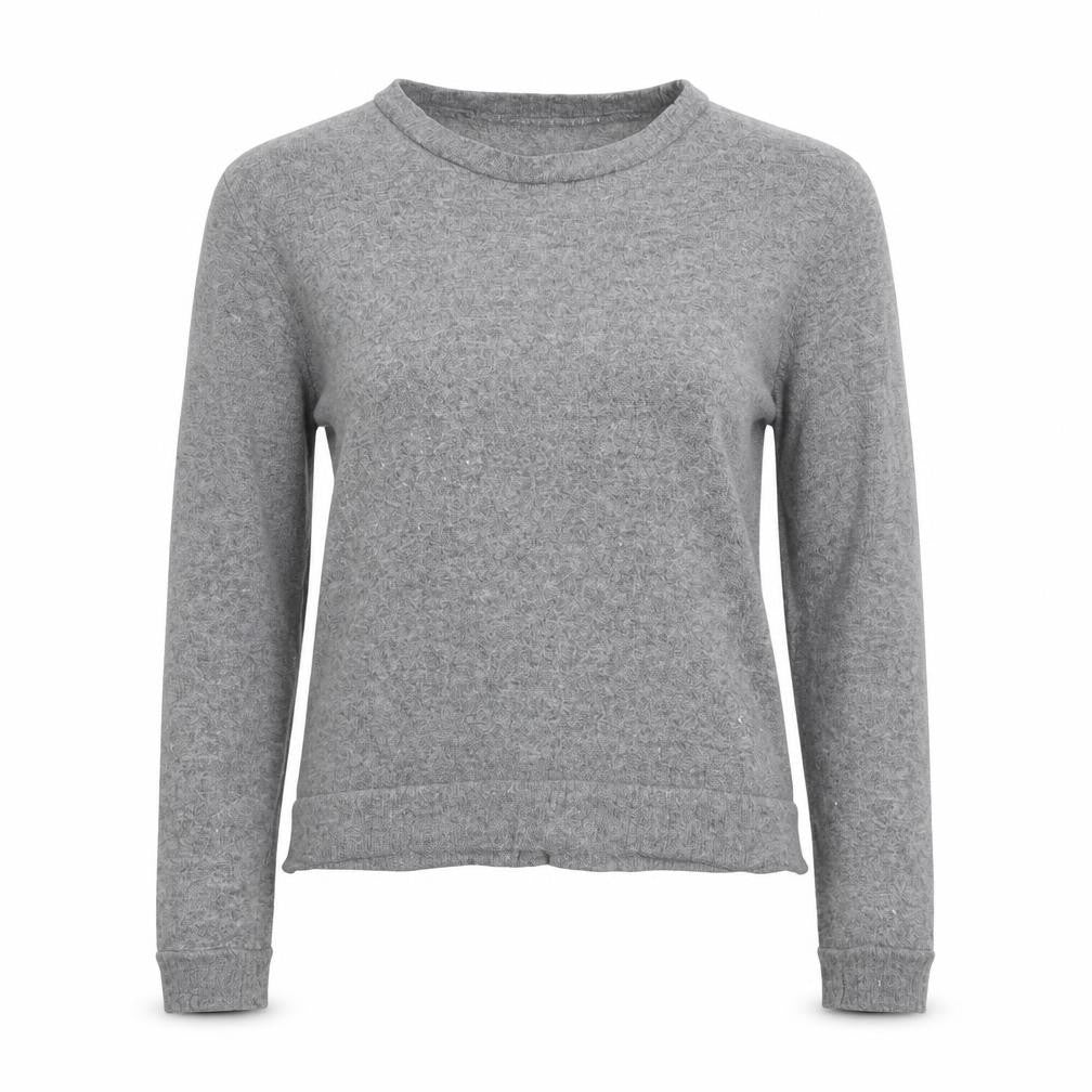 Brandy Melville Womens Grey Round Neck Polyester Pullover Jumper One Size