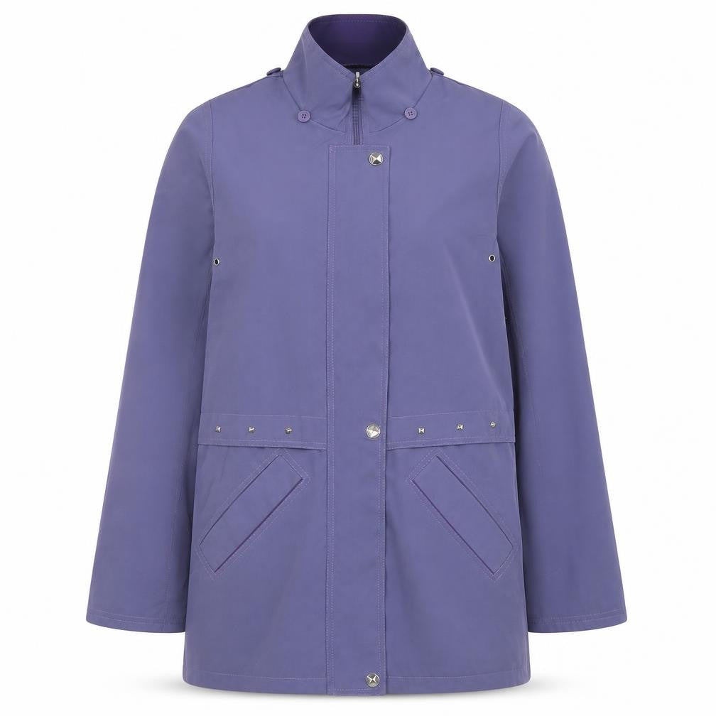 EWM Womens Purple Parka Jacket Size 12 Zip