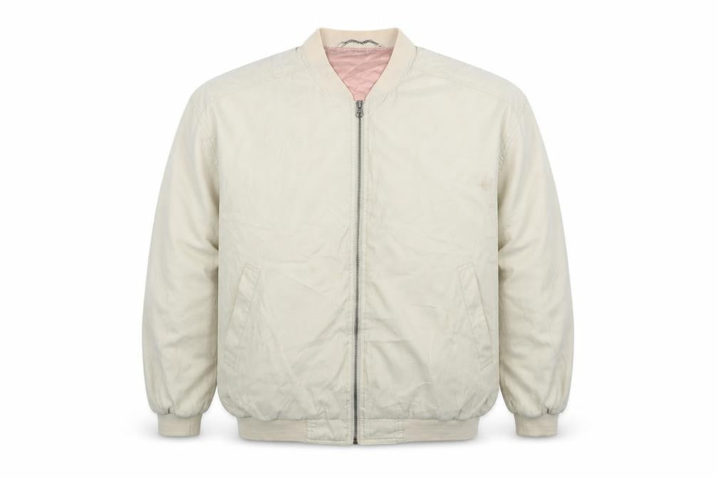 St Michael Mens Beige Bomber Jacket Jacket Size M Zip