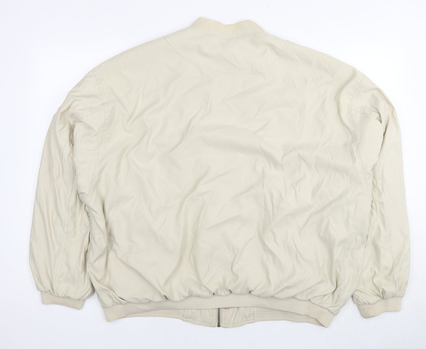 St Michael Mens Beige Bomber Jacket Jacket Size M Zip