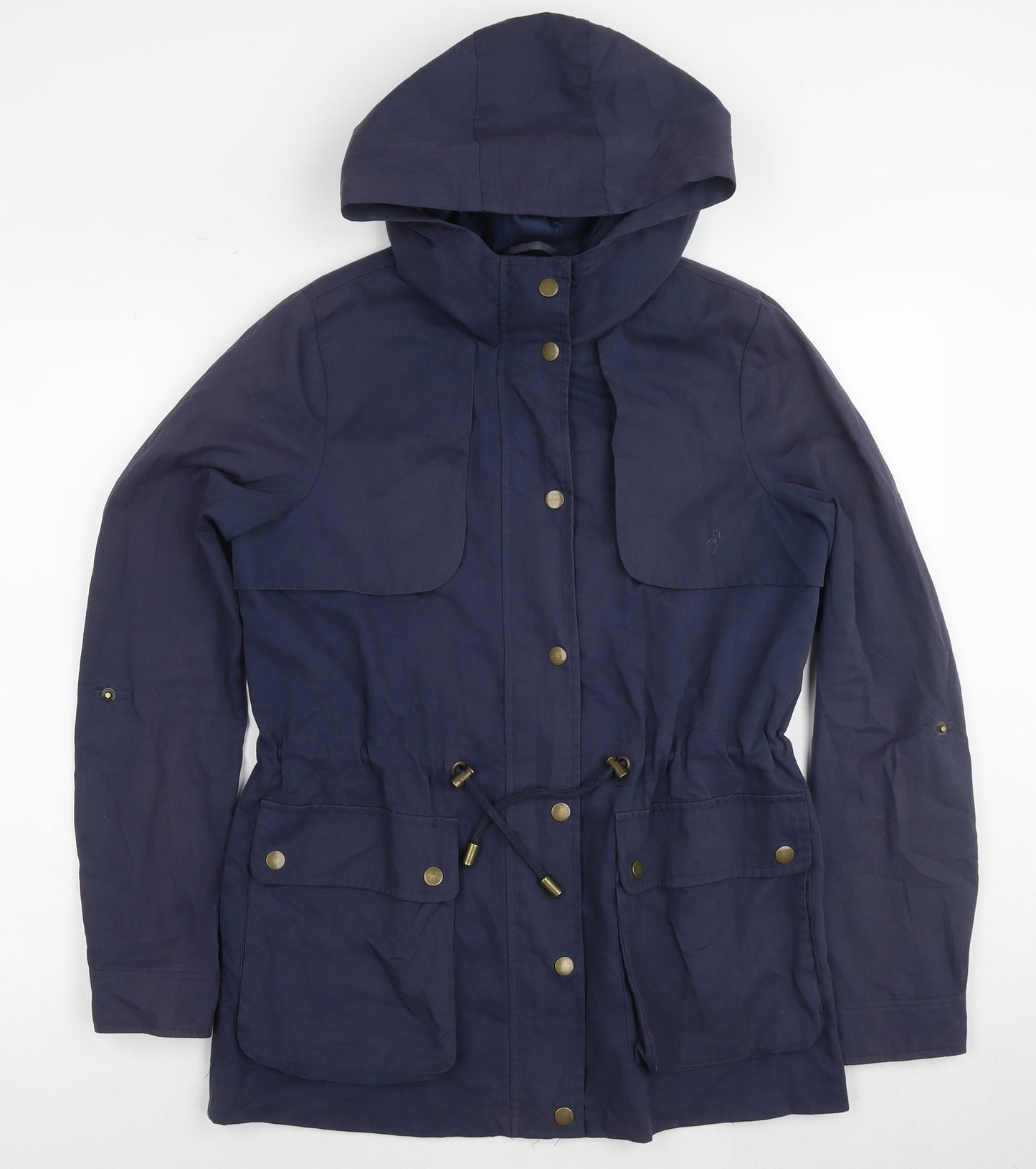 VERO MODA Womens Blue Parka Poncho Size S Zip