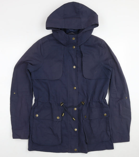 VERO MODA Womens Blue Parka Poncho Size S Zip