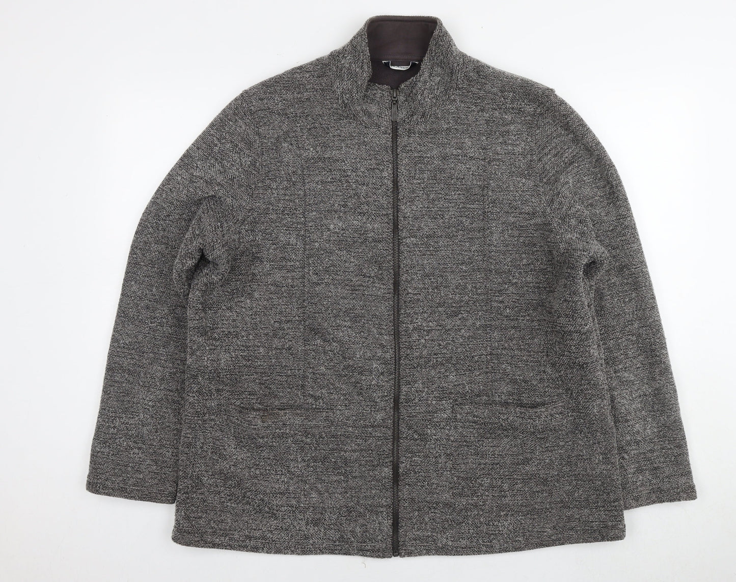 Marks and Spencer Womens Grey Jacket Size 18 Zip