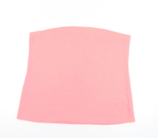 NEXT Womens Pink Polyester Basic T-Shirt Size 20 Square Neck