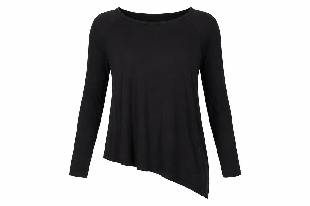 mamas & papas Womens Black Viscose Basic T-Shirt Size 8 Round Neck