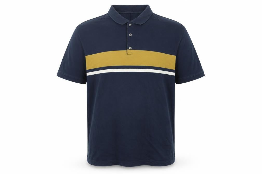 Next Mens Blue Cotton Polo Size XL Collared Button
