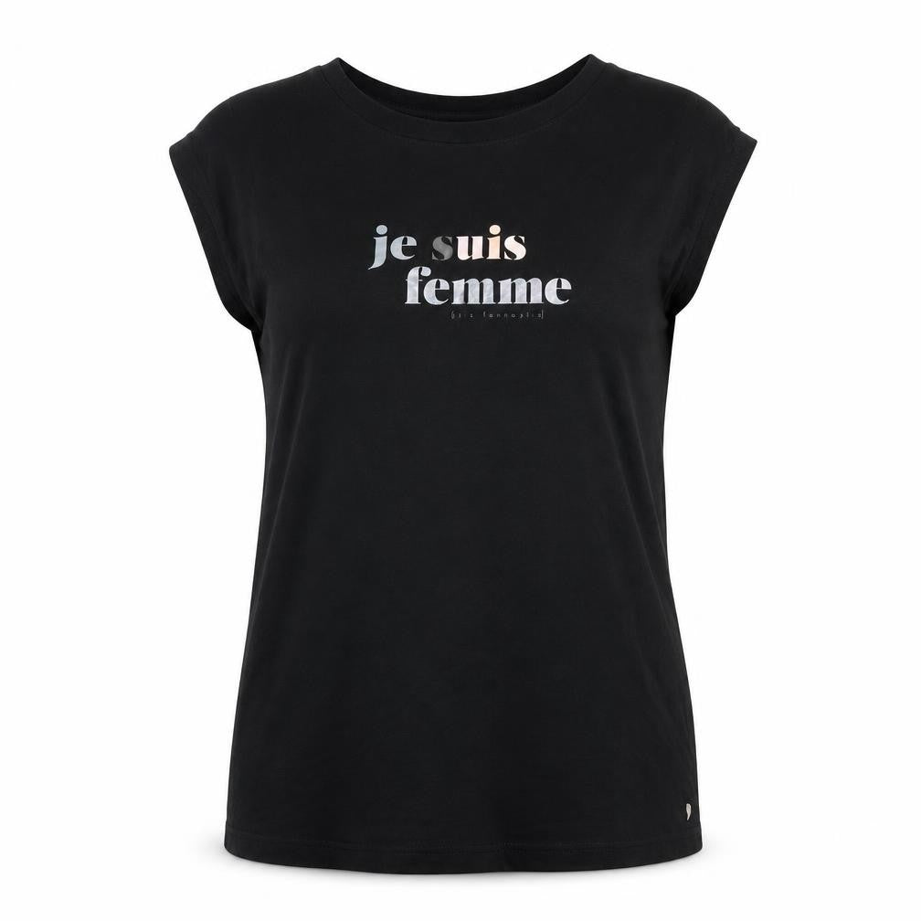 Coster Copenhogen Womens Black Cotton Basic T-Shirt Size M Round Neck