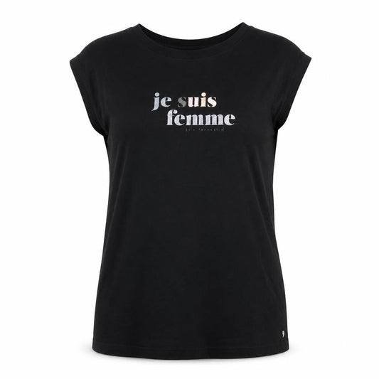Coster Copenhogen Womens Black Cotton Basic T-Shirt Size M Round Neck