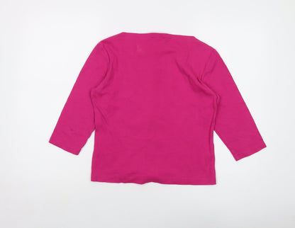 Back view of Mexx women’s pink cotton basic t-shirt, size S, square neck