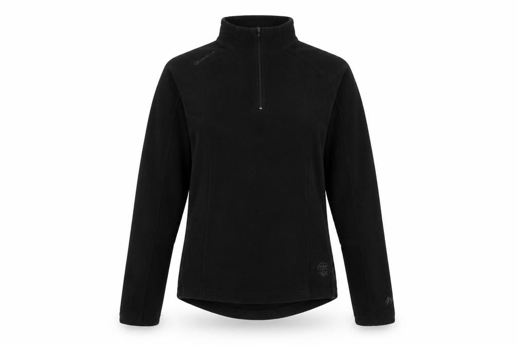 Quechua Womens Black Polyester Pullover Sweatshirt Size XS Zip