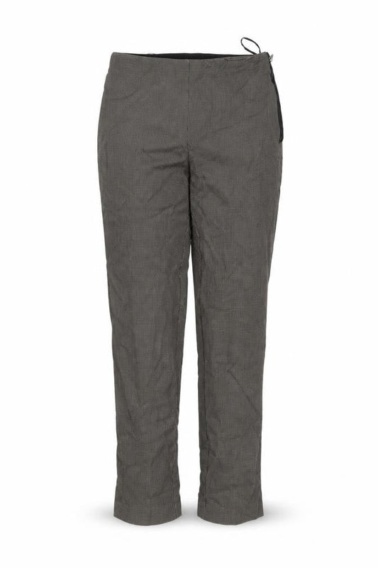 French Connection Womens Beige Geometric Cotton Trousers Size 8 L26 in Regular Zip