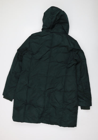 Back view of Kaleidoscope women’s green jacket, size UK 14, zip