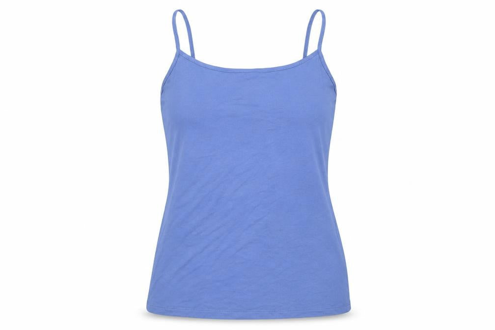 Limited Collection Womens Blue Viscose Basic Tank Size M Scoop Neck