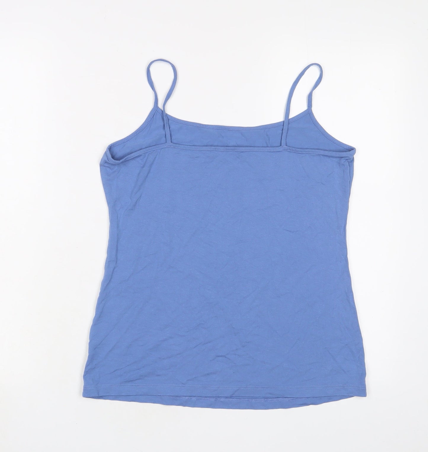 Limited Collection Womens Blue Viscose Basic Tank Size M Scoop Neck
