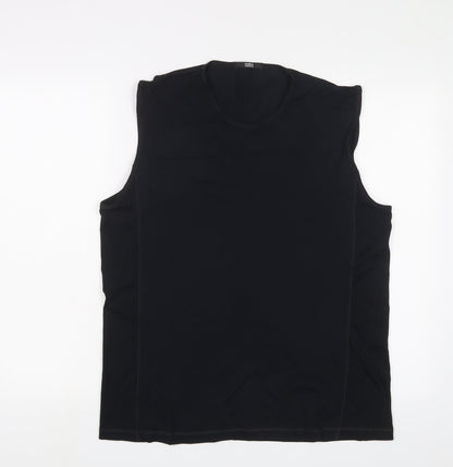 Marks & Spencer Womens Black Polyamide Basic Tank Size XL Crew Neck