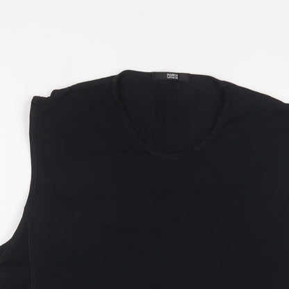 Marks & Spencer Womens Black Polyamide Basic Tank Size XL Crew Neck