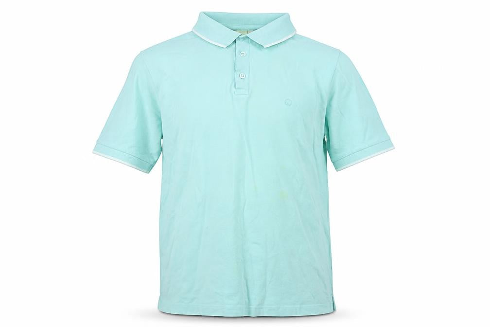 Cotton Traders Mens Green Cotton Polo Size M Collared - Logo