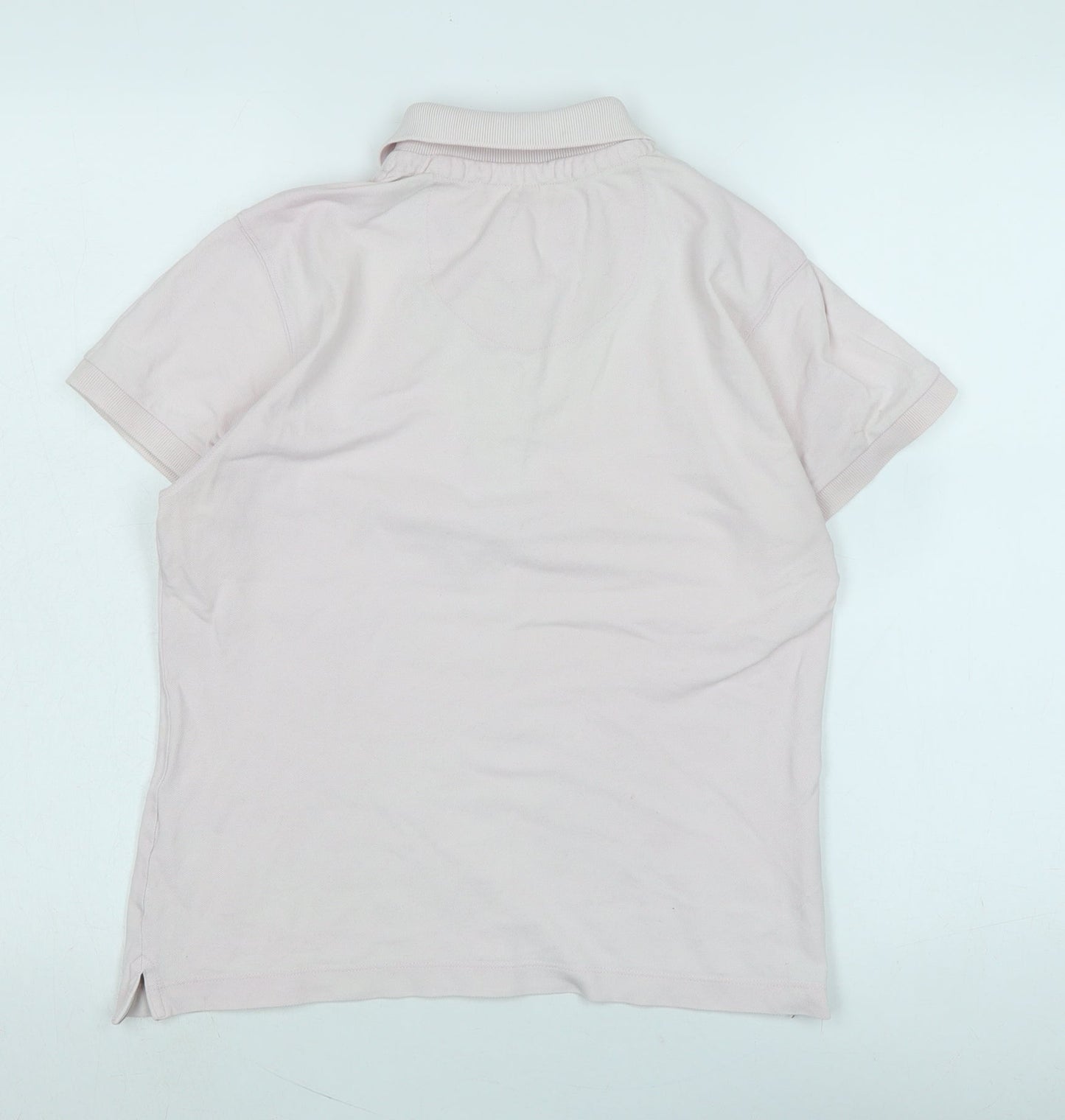 Athletic Apparel Womens Pink Cotton Basic Polo Size 14 Collared - Logo