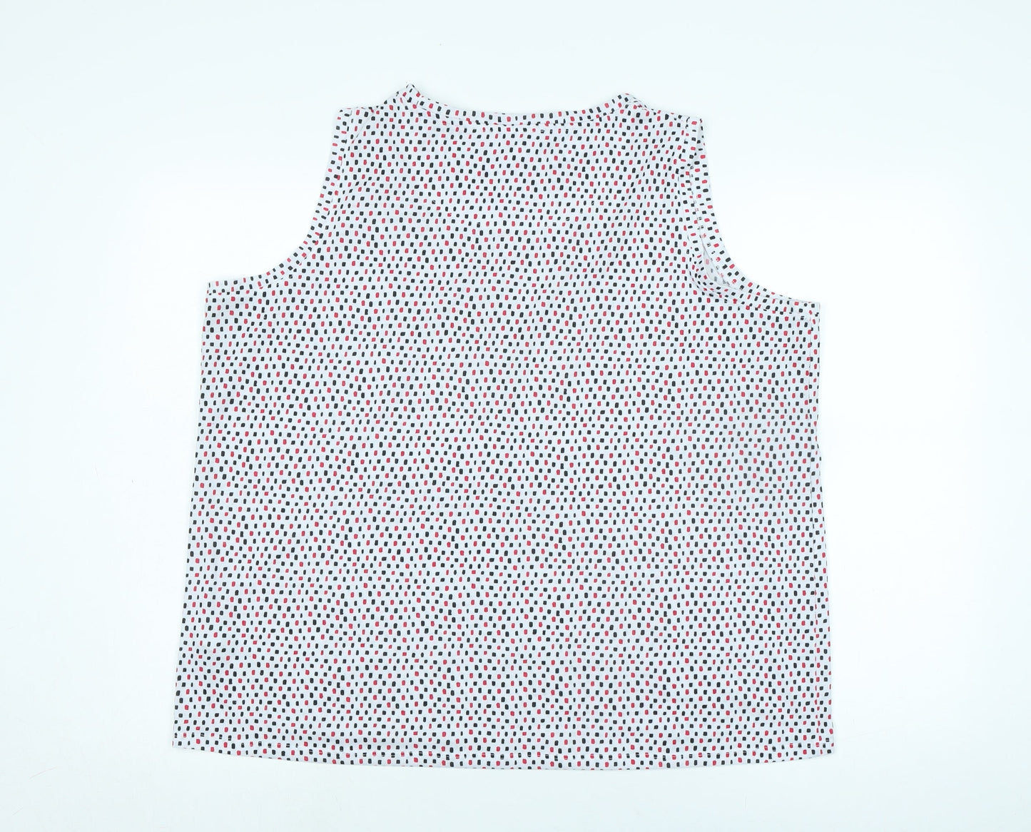 Marks and Spencer Womens White Cotton Basic Tank Size 20 Boat Neck