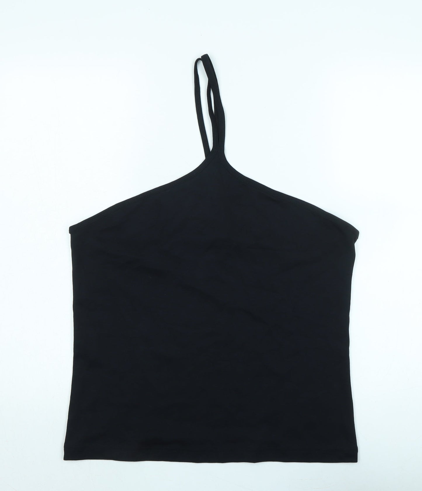 marks Womens Black Cotton Basic Tank Size 18 Halter