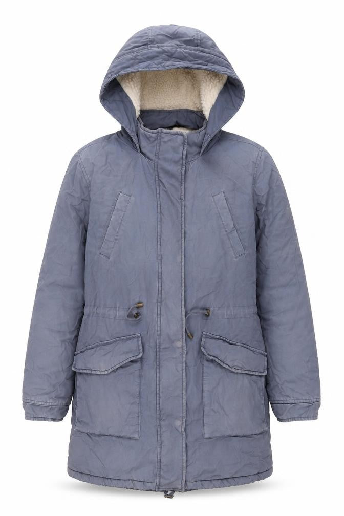 Marks & Spencer Womens Blue Parka Jacket Size 12 Zip