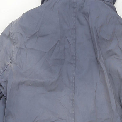 Marks & Spencer Womens Blue Parka Jacket Size 12 Zip