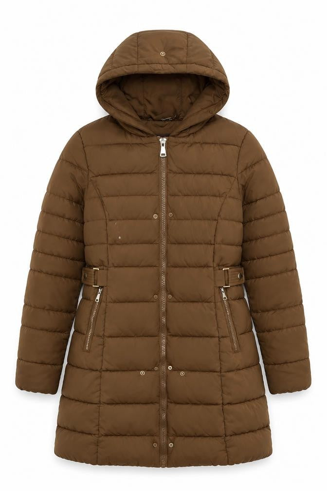 Wulux Womens Brown Quilted Jacket Size XL Zip