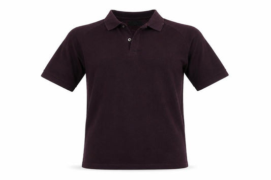 ACW85 Mens Purple Cotton Polo Size M Collared Pullover