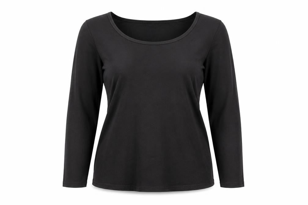 The Masai Womens Grey Viscose Basic Blouse Size L Round Neck