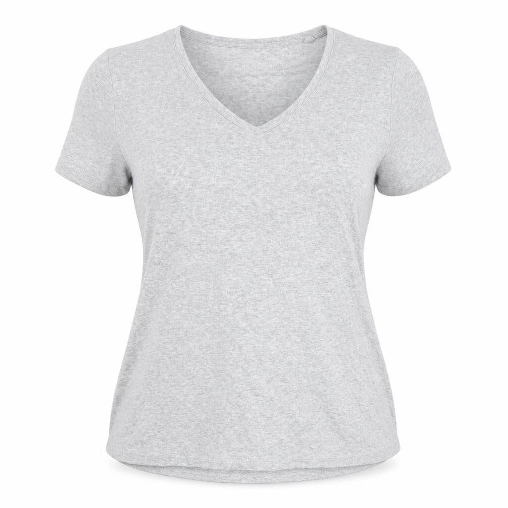 Marks & Spencer Womens Grey Cotton Basic T-Shirt Size 18 Round Neck
