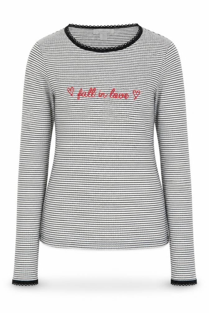 Topshop Womens Black Striped Cotton Basic Blouse Size 12 Round Neck - Fall in love