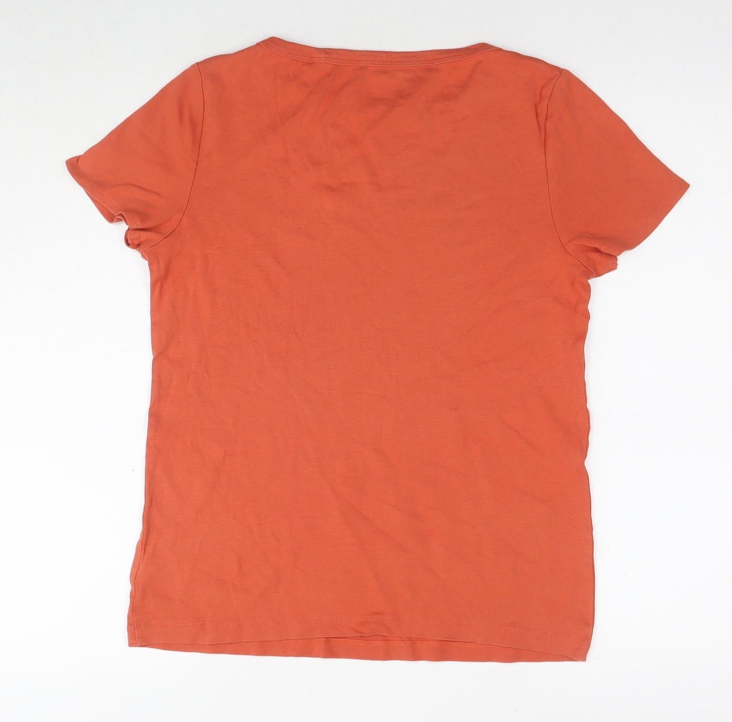 NEXT Womens Grey Cotton Basic T-Shirt Size 14 Round Neck