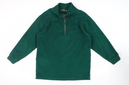 Tokker Mens Green Polyester Pullover Sweatshirt Size S - Polartec
