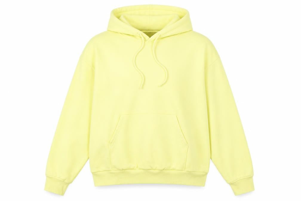 Weekday Womens Yellow Cotton Pullover Hoodie Size M Pullover - Oversized