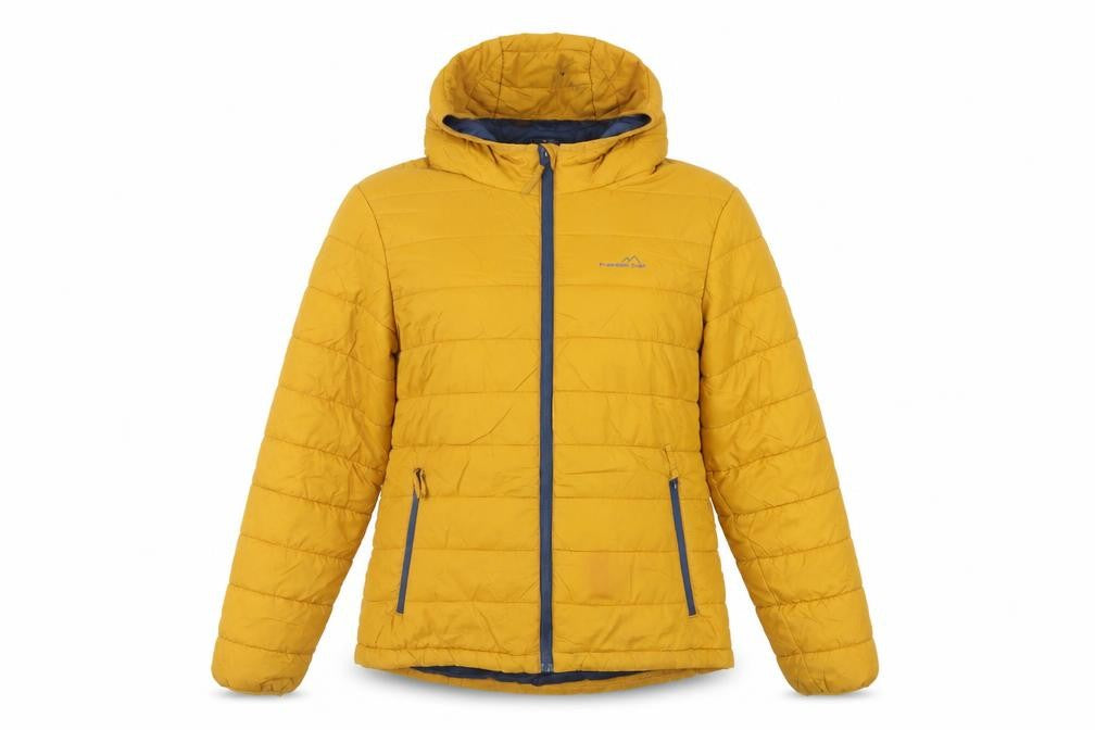 Freedom Trail Womens Yellow Jacket Size 12 Zip - Outdoors Logo Weathergear