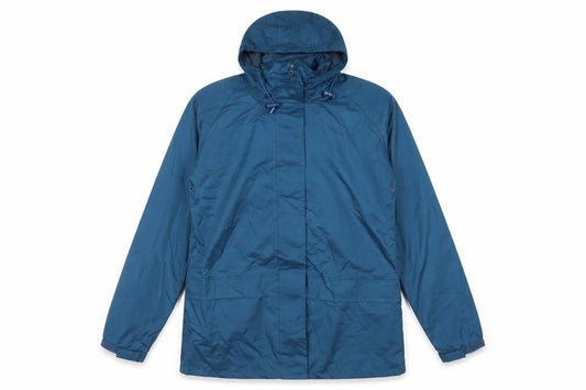 Highlander Mens Green Rain Coat Coat Size M Zip - Hooded Water Resistant