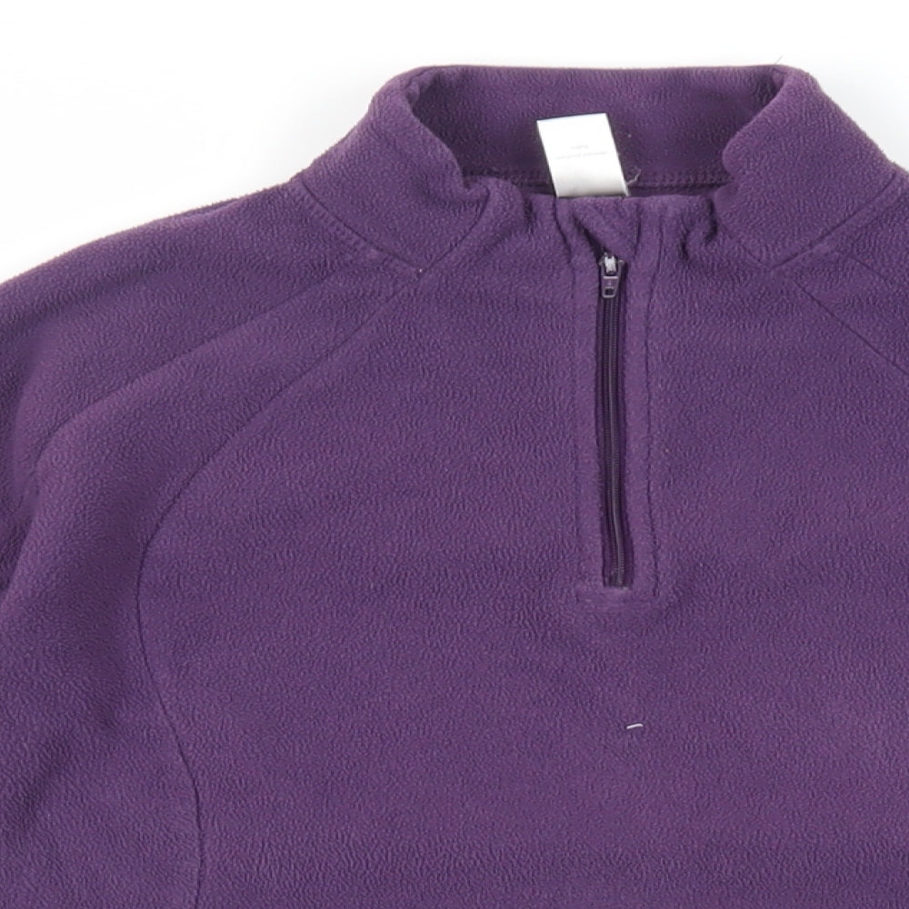 Oxylane Womens Purple Polyester Pullover Sweatshirt Size L Zip