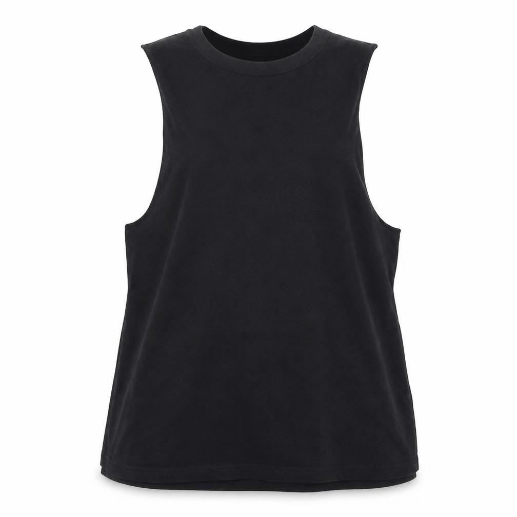 aso Womens Black Cotton Pullover Tank Size 10 Crew Neck Pullover - Gym Workout Running