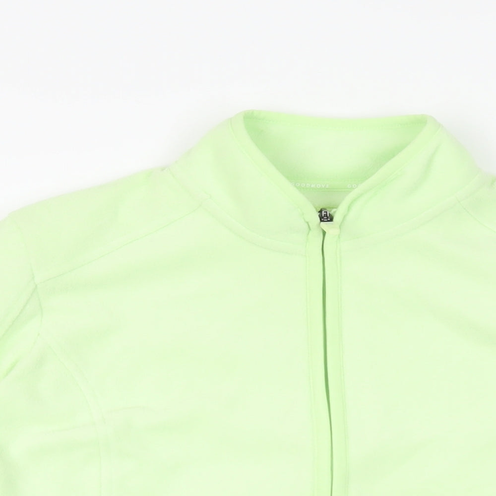 Marks and Spencer Womens Green Jacket Size 12 Zip - Zipped Pockets