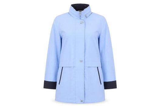 Marks & Spencer Womens Blue Overcoat Coat Size 8 Zip - Lightweight