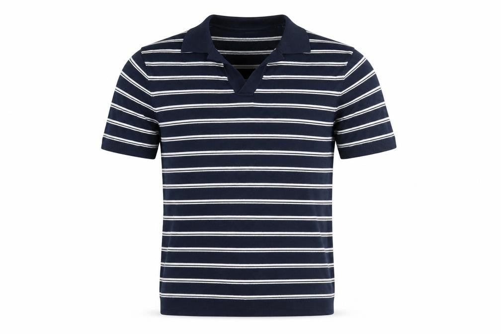 Autograph Mens Blue Striped Cotton Polo Size XS Collared Pullover