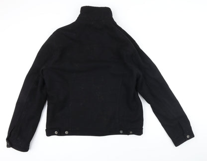 Back view of ASOS men’s black jacket, size L, button