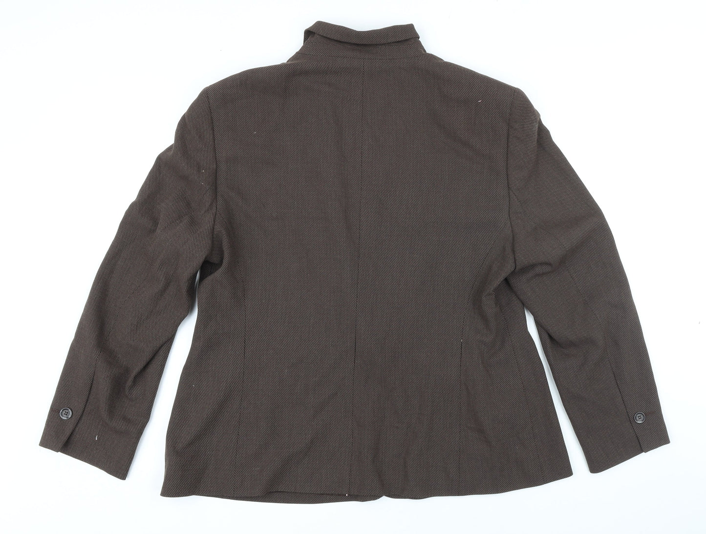 M&S Womens Brown Gilet Blazer Size 20 Button