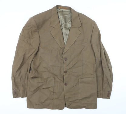 Next Mens Brown Jacket Blazer Size M Button