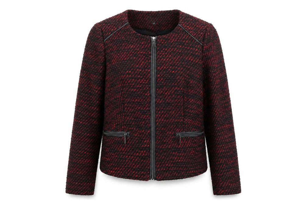 Marks & Spencer Womens Multicoloured Geometric Jacket Size 12 Zip