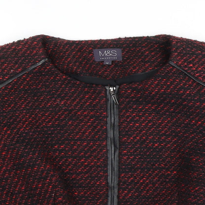 Marks & Spencer Womens Multicoloured Geometric Jacket Size 12 Zip